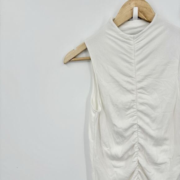 Veronica Beard Top XSmall Minimalist Capsule Luxury Stretch Vargas Ruched Soft - Picture 2 of 7